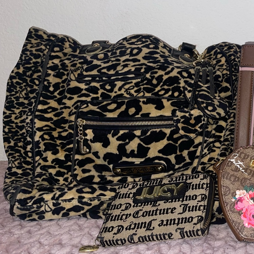 Vintage juicy couture leopard bag